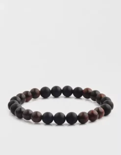 West Coast Jewelry Matte Onyx + Red Sandalwood Beaded Bracelet -BoldThreads Store 0508 0032 203 d1