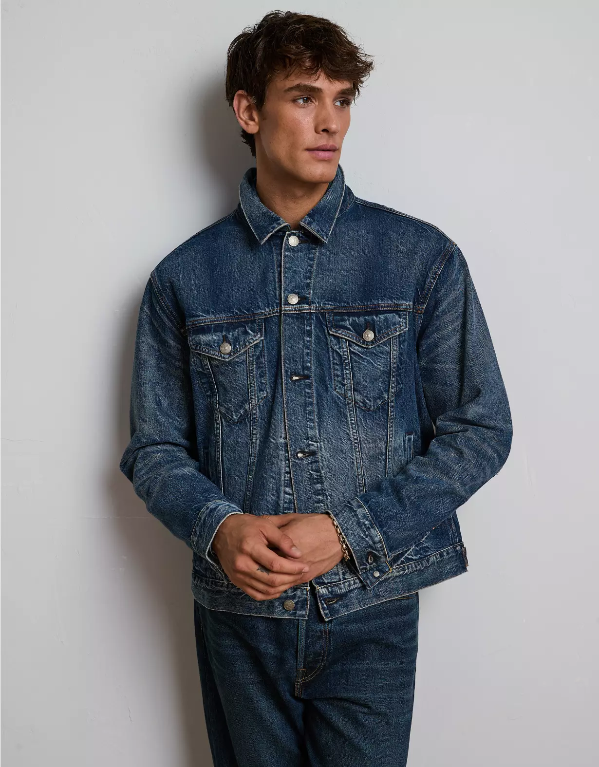 AE77 Premium Denim Trucker Jacket 1 AE77 Premium Denim Trucker Jacket