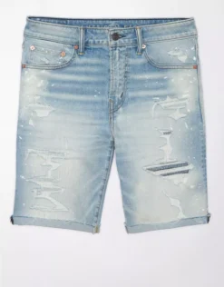 AE AirFlex+ Ultrasoft 9" Patched Denim Short